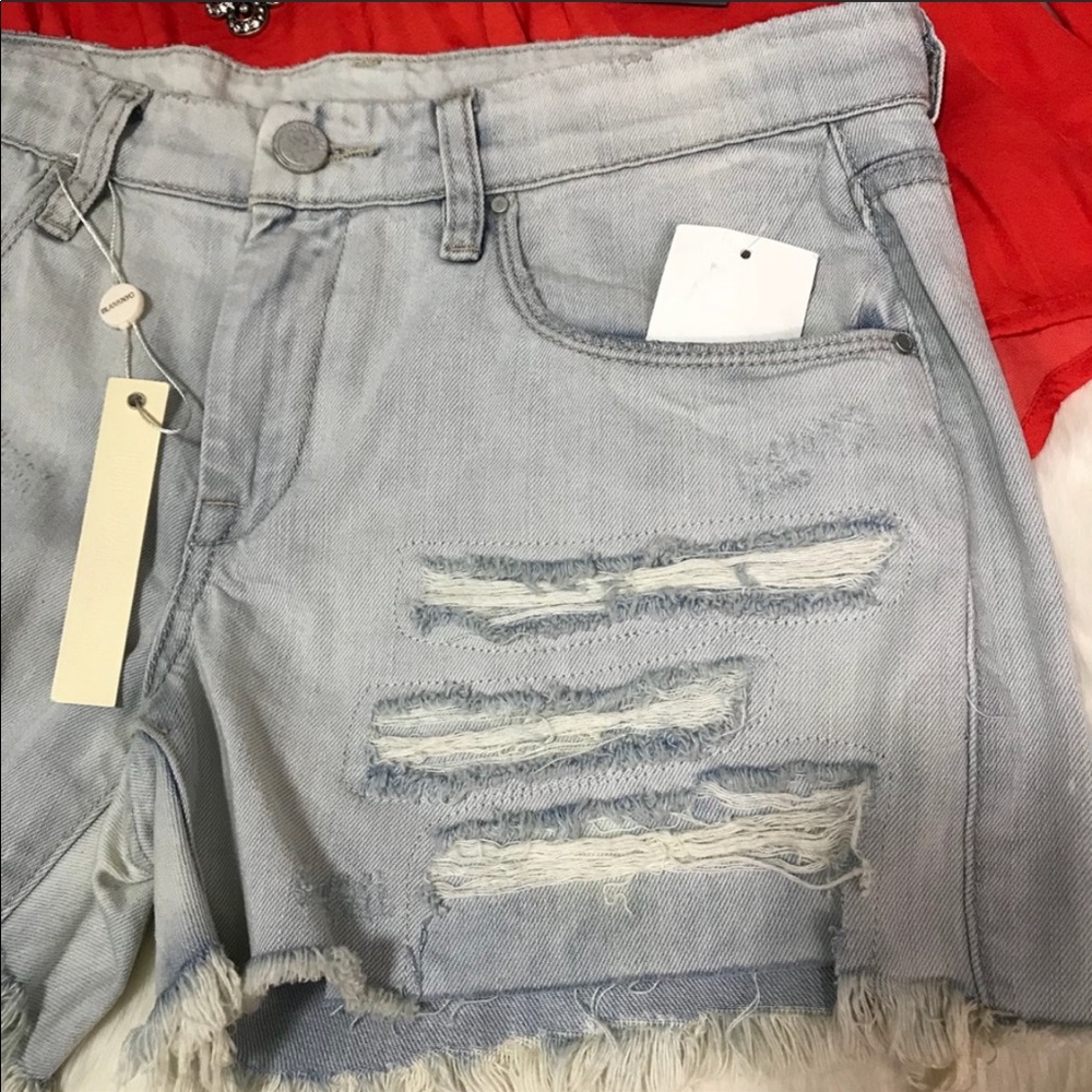 Blank NYC Distressed Cactus Denim Shorts Ripped - Picture 7 of 8